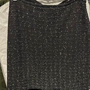 St. John Black and White Skirt with Silver Details. Never worn. Size 6